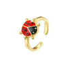 Wholesale Copper Insect Shaped Sweet Style Dripping Oil Ring For Women