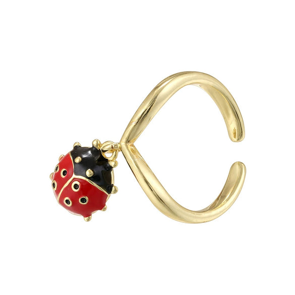 Wholesale Copper Insect Shaped Sweet Style Dripping Oil Ring For Women