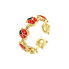 Wholesale Copper Insect Shaped Sweet Style Dripping Oil Ring For Women