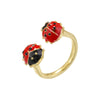 Wholesale Copper Insect Shaped Sweet Style Dripping Oil Ring For Women