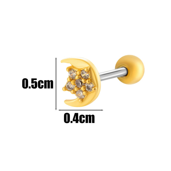 Wholesale Copper Jewelry Fashion Allmatch Moon Bow Style With Flower Pattern For Women
