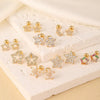 Wholesale Copper Jewelry Inlaid Zircon Star Earrings