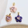Wholesale Copper Jewelry Lovely Style Geometric And Heart Shape Dripping Oil Necklace Pendant And Ear Accessories