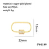 Wholesale Copper Jewelry Oval Turnbuckle Accessories For Diy Bracelet Necklace Connection Buckle With Geometric Inlay And 18K Real Gold Copper Plated