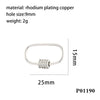 Wholesale Copper Jewelry Oval Turnbuckle Accessories For Diy Bracelet Necklace Connection Buckle With Geometric Inlay And 18K Real Gold Copper Plated