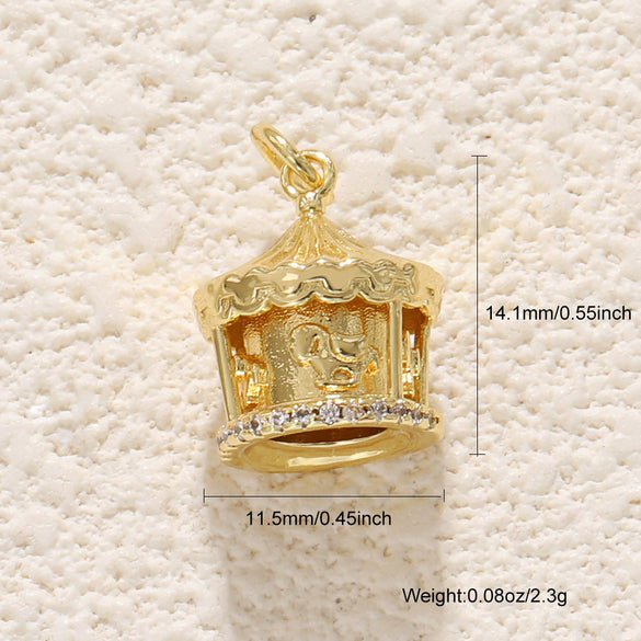 Wholesale Copper Jewelry Pendant With Animal Zodiac Pattern Electroplated