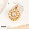 Wholesale Copper Jewelry Pendant With Rotatable Flower Shape Set With Zirconia For Bracelet Earrings Necklace Accessories