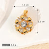 Wholesale Copper Jewelry Pendant With Rotatable Flower Shape Set With Zirconia For Bracelet Earrings Necklace Accessories