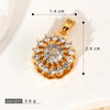 Wholesale Copper Jewelry Pendant With Rotatable Flower Shape Set With Zirconia For Bracelet Earrings Necklace Accessories