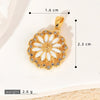 Wholesale Copper Jewelry Pendant With Rotatable Flower Shape Set With Zirconia For Bracelet Earrings Necklace Accessories