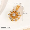 Wholesale Copper Jewelry Pendant With Rotatable Flower Shape Set With Zirconia For Bracelet Earrings Necklace Accessories