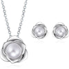Wholesale Copper Jewelry Set With Floral Pattern Electroplating For Women Including Earrings And Necklaces