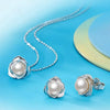 Wholesale Copper Jewelry Set With Floral Pattern Electroplating For Women Including Earrings And Necklaces