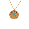 Wholesale Copper Jewelry With Devil's Eye Pattern And Real Gold Plated Treatment Unisex Box Chain Necklace