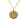 Wholesale Copper Jewelry With Devil's Eye Pattern And Real Gold Plated Treatment Unisex Box Chain Necklace