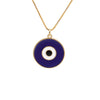 Wholesale Copper Jewelry With Devil's Eye Pattern And Real Gold Plated Treatment Unisex Box Chain Necklace