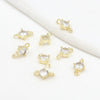 Wholesale Copper Jewelry With Microinlaid Zircon And Cross Design Electroplated Versatile And Minimalist Style