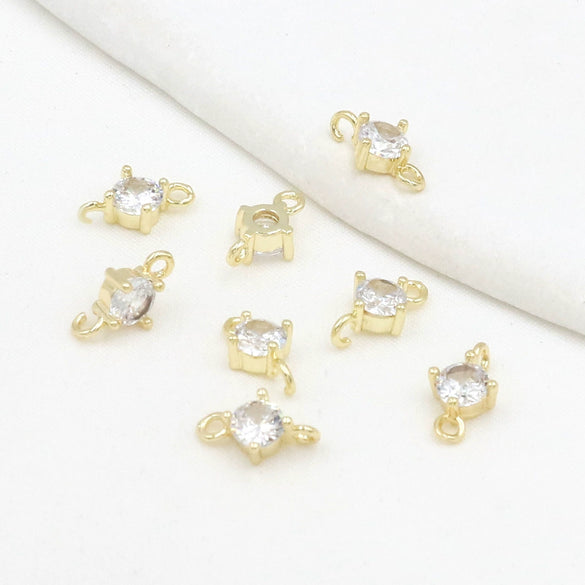 Wholesale Copper Jewelry With Microinlaid Zircon And Cross Design Electroplated Versatile And Minimalist Style