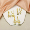Wholesale Copper 18K Gold Plated Flower Sunflower Earrings For Women
