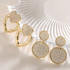 Wholesale Copper 18K Gold Plated Geometric Love Earrings For Women Minimalist Style
