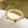 Wholesale Copper 18K Gold Plated Geometric Opening Ring For Women With Microsetting