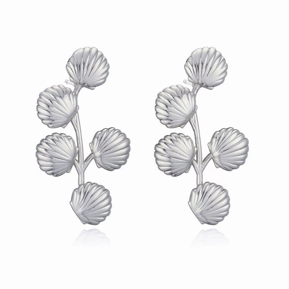 Wholesale Copper 18K Gold Plated Starfish Shell Women's Earrings With Flower Geometric Animal Zodiac Zirconia Design