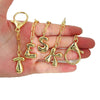 Wholesale Copper Keychain With Letters Numbers Text Electroplating Design