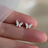 Wholesale Copper Lady Animal Style Butterfly Earrings With Zirconia