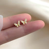 Wholesale Copper Lady Animal Style Butterfly Earrings With Zirconia