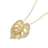 Wholesale Copper Leaf Pendant Necklace With Electroplating O Word Chain Little Fresh Style