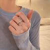 Wholesale Copper Letter B Ring Women's Electroplated Hand Jewelry