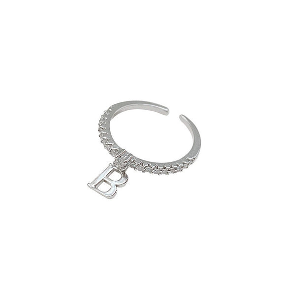 Wholesale Copper Letter B Ring Women's Electroplated Hand Jewelry