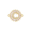 Wholesale Copper Letter Bracelet With Inlaid Zircon And Electroplated Real Gold Flower Accessories