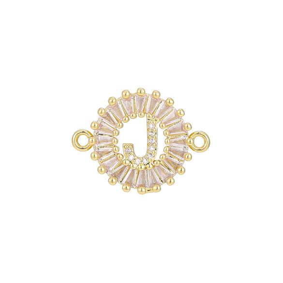 Wholesale Copper Letter Bracelet With Inlaid Zircon And Electroplated Real Gold Flower Accessories