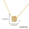 Wholesale Copper Letter Necklace Pendant Electroplated Inlaid Zircon For Girls
