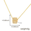 Wholesale Copper Letter Necklace Pendant Electroplated Inlaid Zircon For Girls
