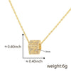 Wholesale Copper Letter Necklace Pendant Electroplated Inlaid Zircon For Girls