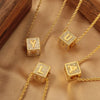 Wholesale Copper Letter Necklace Pendant Electroplated Inlaid Zircon For Girls