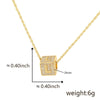 Wholesale Copper Letter Necklace Pendant Electroplated Inlaid Zircon For Girls