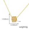 Wholesale Copper Letter Necklace Pendant Electroplated Inlaid Zircon For Girls