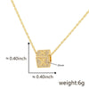 Wholesale Copper Letter Necklace Pendant Electroplated Inlaid Zircon For Girls