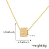 Wholesale Copper Letter Necklace Pendant Electroplated Inlaid Zircon For Girls