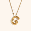 Wholesale Copper Letter Pendant Necklace With Bamboo Chain And Electroplating Treatment