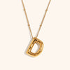 Wholesale Copper Letter Pendant Necklace With Bamboo Chain And Electroplating Treatment