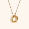 Wholesale Copper Letter Pendant Necklace With Bamboo Chain And Electroplating Treatment