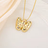 Wholesale Copper Letter Pendant Necklace With Smooth Color And Zircon Inlay Hip Hop Style Creative And Personalized