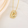 Wholesale Copper Letter Pendant Necklace With Smooth Color And Zircon Inlay Hip Hop Style Creative And Personalized