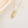 Wholesale Copper Letter Pendant Necklace With Smooth Color And Zircon Inlay Hip Hop Style Creative And Personalized