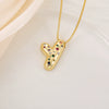 Wholesale Copper Letter Pendant Necklace With Smooth Color And Zircon Inlay Hip Hop Style Creative And Personalized