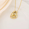 Wholesale Copper Letter Pendant Necklace With Smooth Color And Zircon Inlay Hip Hop Style Creative And Personalized